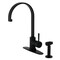 Gourmetier LS8710DLBS Concord Single-Handle Kitchen Faucet W/ Brass Sprayer, Black LS8710DLBS - alternate 1